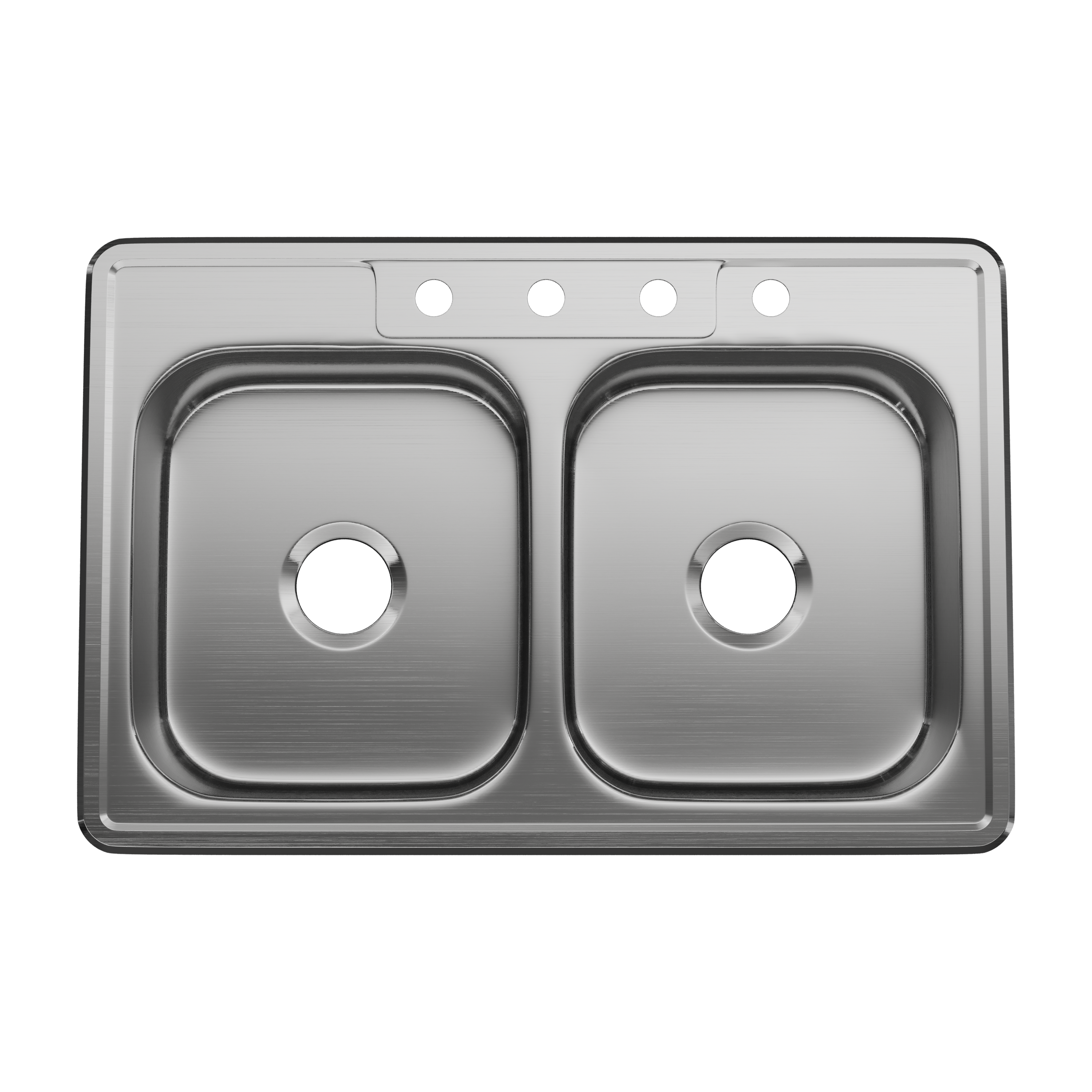 PROFLO&reg; Stainless Steel 33 x 22 in. Double Bowl Drop-in Kitchen Sink in Stainless Steel 