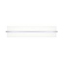 24 in. 20W 1-Light Bath Light with Frosted Glass in Polished Chrome
