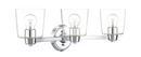 26-3/8 in. 100W 3-Light Medium E-26 Bath Light with Seeded Glass in Polished Chrome