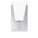 5 in. 100W 1-Light Medium E-26 Bath Light with Frosted Glass in Polished Chrome