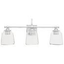 Signature Hardware Polished Chrome 25-1/4 in. 100W 3-Light Medium E-26 Bath Light with Clear Glass 