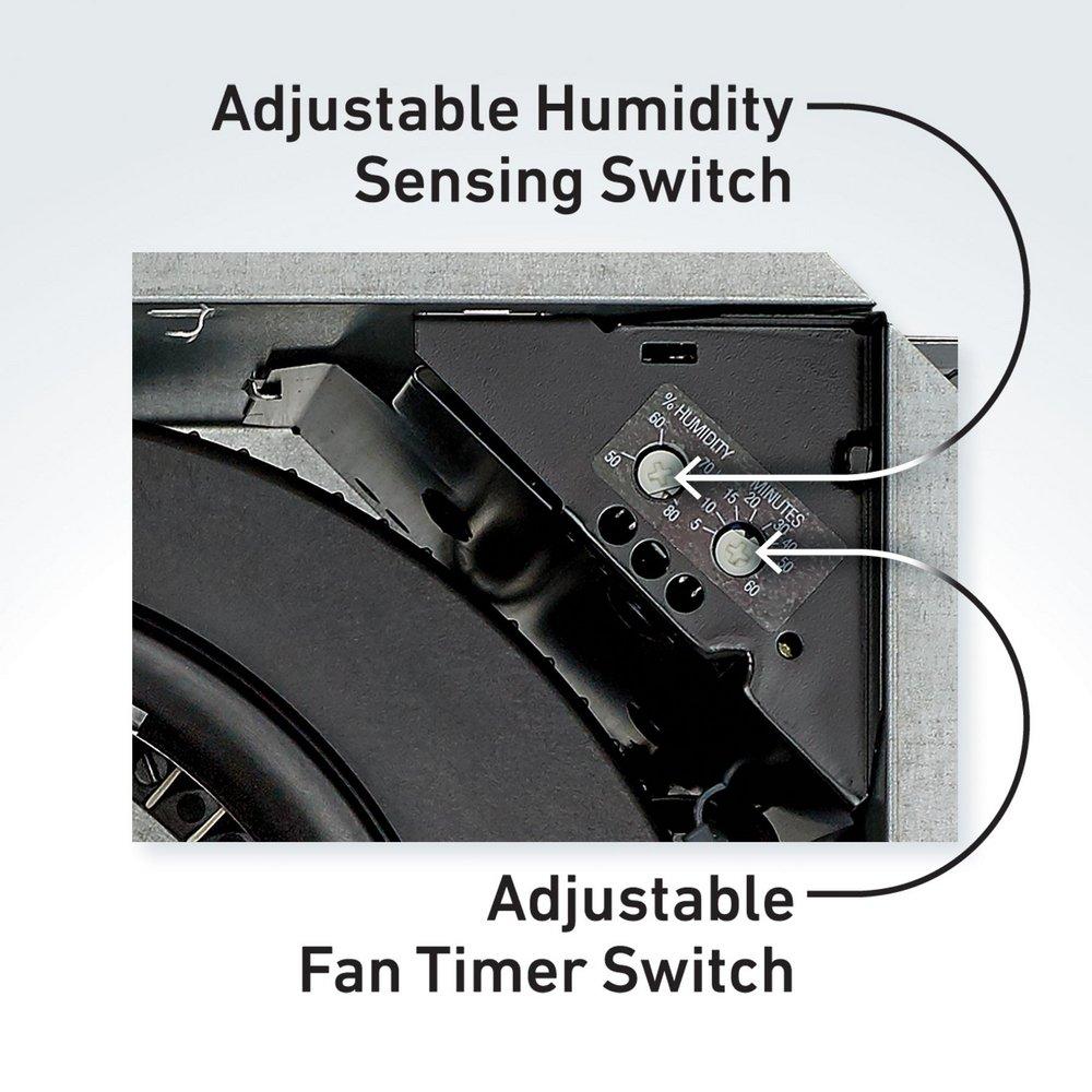 Broan White Bathroom Exhaust Fan in White 