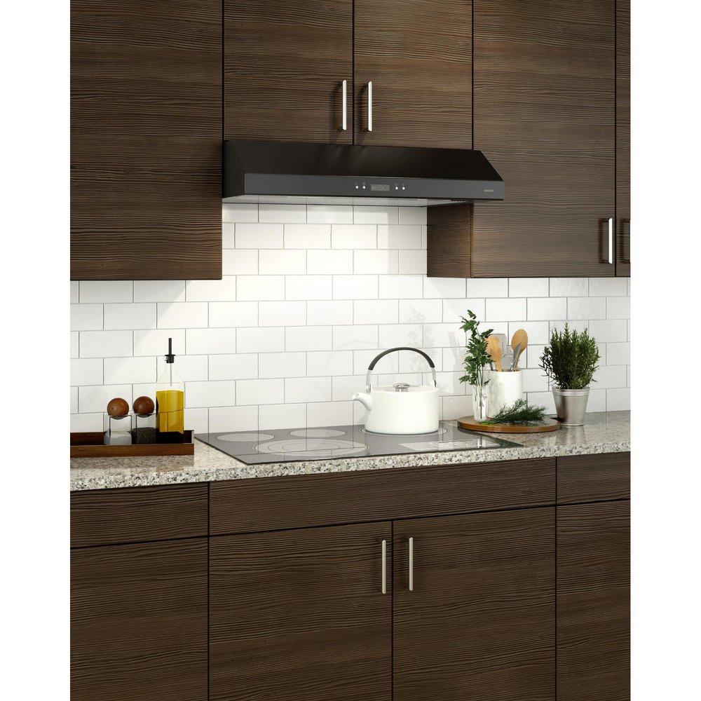 Broan Black 19-5/8 x 6 x 30 x 3-1/4 x 10 in. 400 cfm Wall Range Hood 