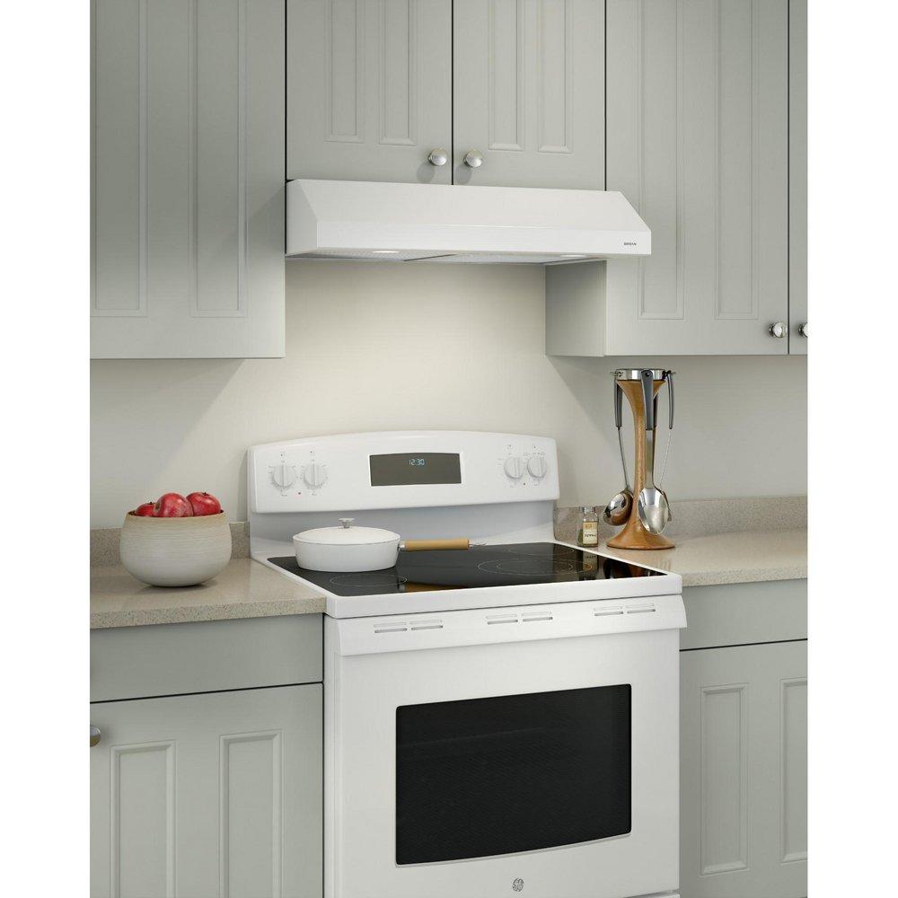 Broan White 30 WHITE-ON-WHITE RANGE HOOD 