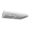 30 in. Range Hood in White on White