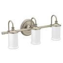 100W 3-Light Medium E-26 Bath Light in Brushed Nickel