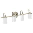 100W 4-Light Medium E-26 Bath Light in Brushed Nickel