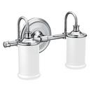 Moen Chrome 100W 2-Light Medium E-26 Bath Light 