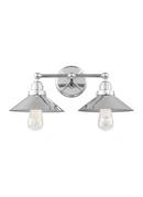 Visual Comfort & Co. Generation Lighting Chrome 75W 2-Light Vanity Fixture 