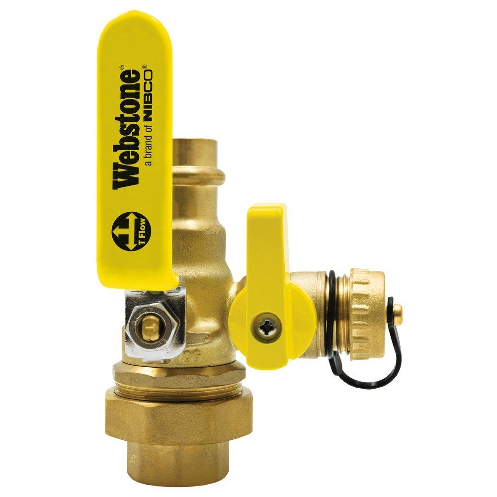 Webstone a brand of NIBCO Forged Brass Full Port Union FIPS x Sweat x GHT 600# Ball Valve 
