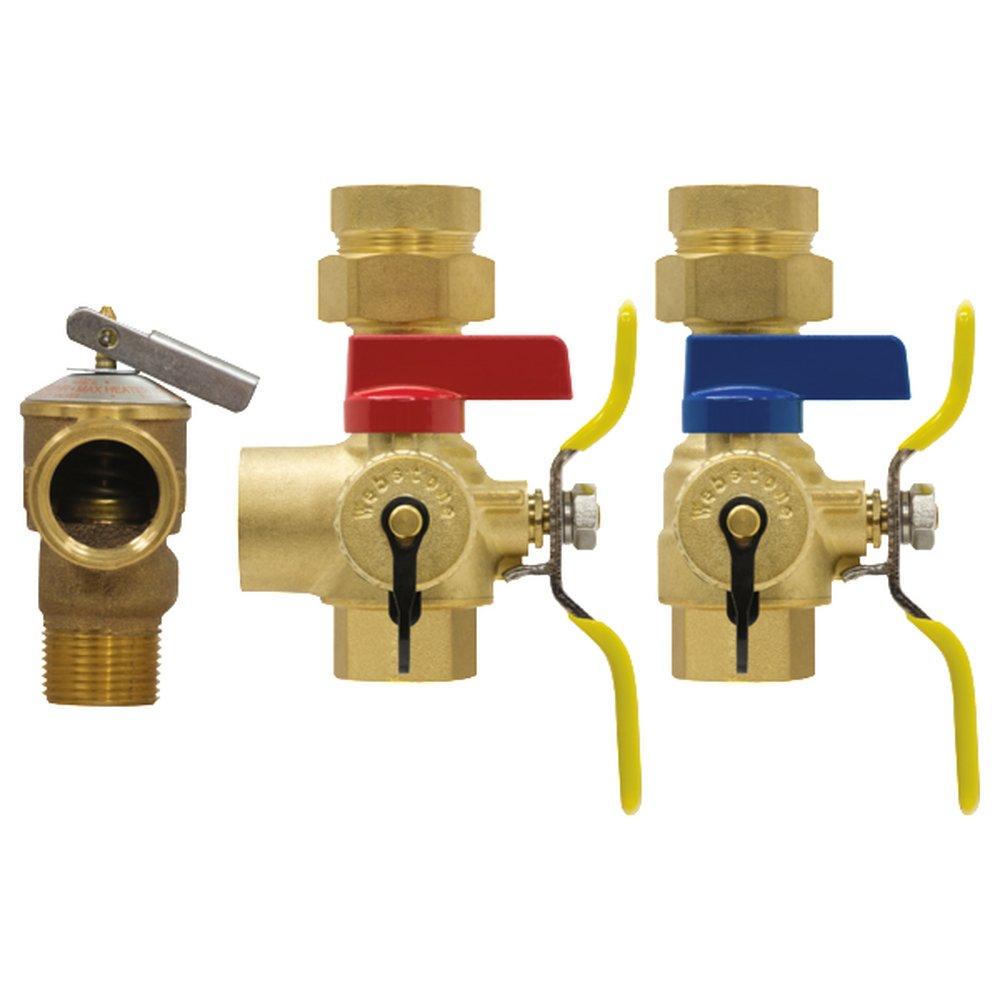 Webstone a brand of NIBCO Brass Full Port FIP Union x Press Pressure Relief Valve 