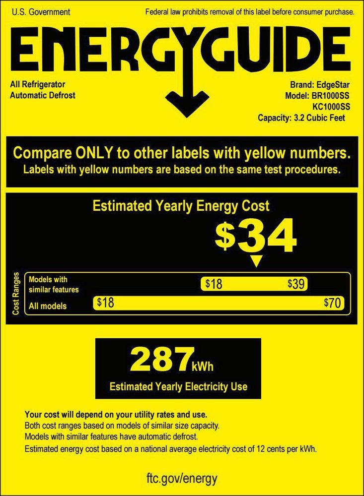 Edgestar Stainless Steel 17-1/2 in. Single Tap Kegerator 