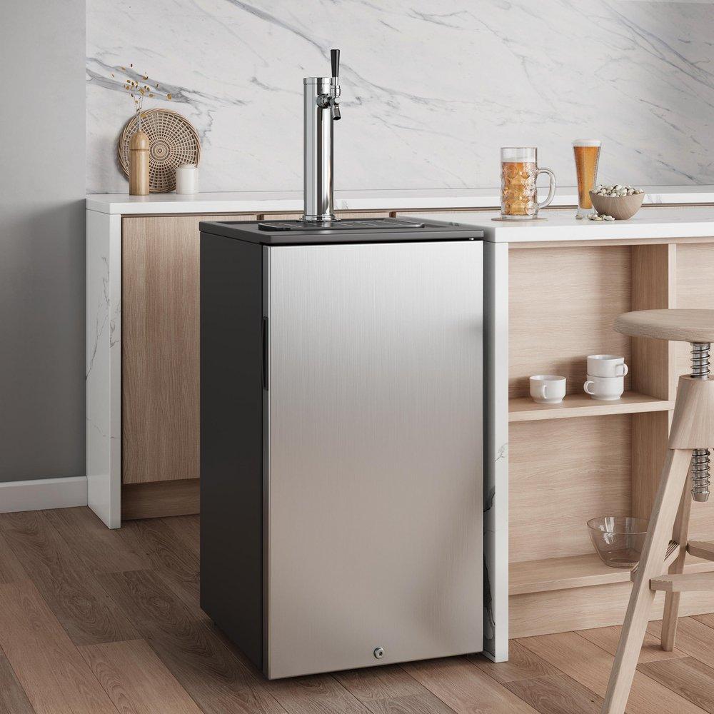 Edgestar Stainless Steel 17-1/2 in. Single Tap Kegerator 