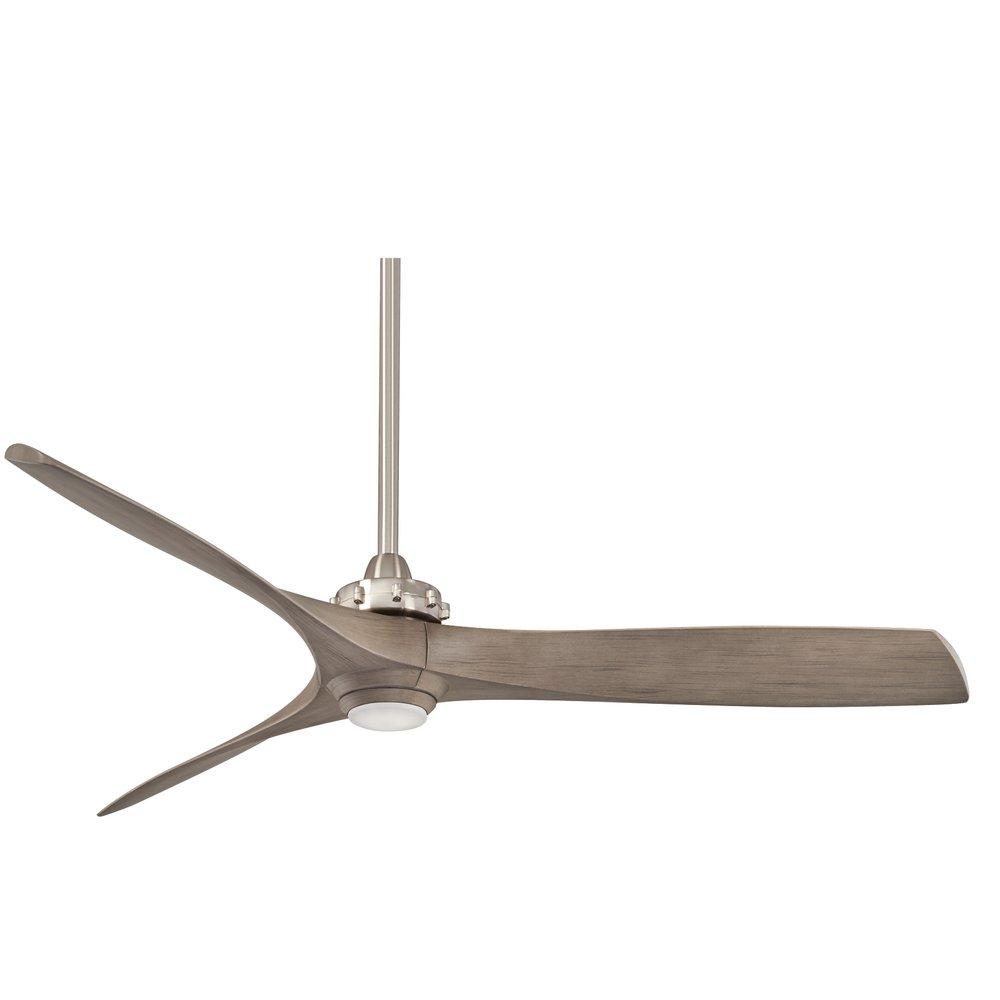 Minka Aire Brushed Nickel 29W 3-Blade Ceiling Fan with 60 in. Blade Span and 1-Light 