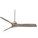 29W 3-Blade Ceiling Fan with 60 in. Blade Span and 1-Light in Brushed Nickel