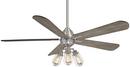 27.6W 4-Blade Ceiling Fan with 56 in. Blade Span and 3-Light in Brushed Nickel
