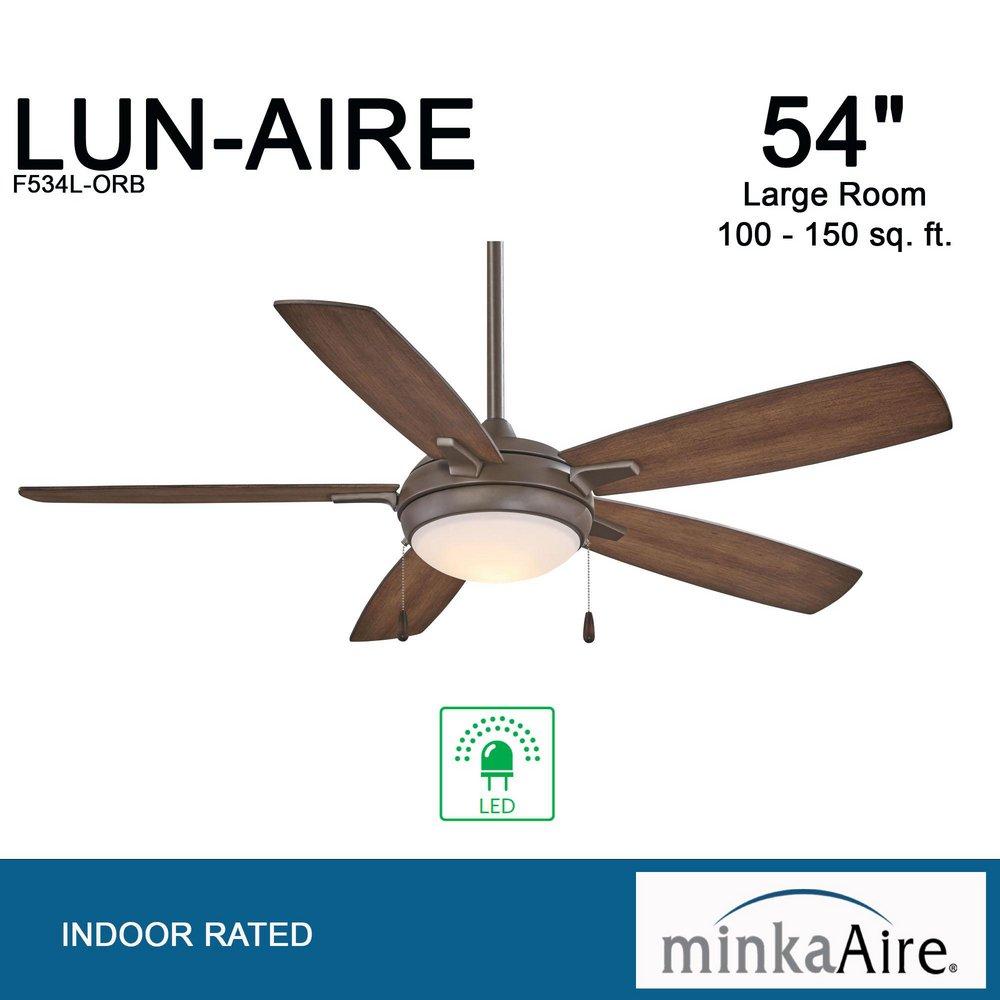 Minka Aire Oil Rubbed Bronze 24.26W 5-Blade Ceiling Fan with 54 in. Blade Span 