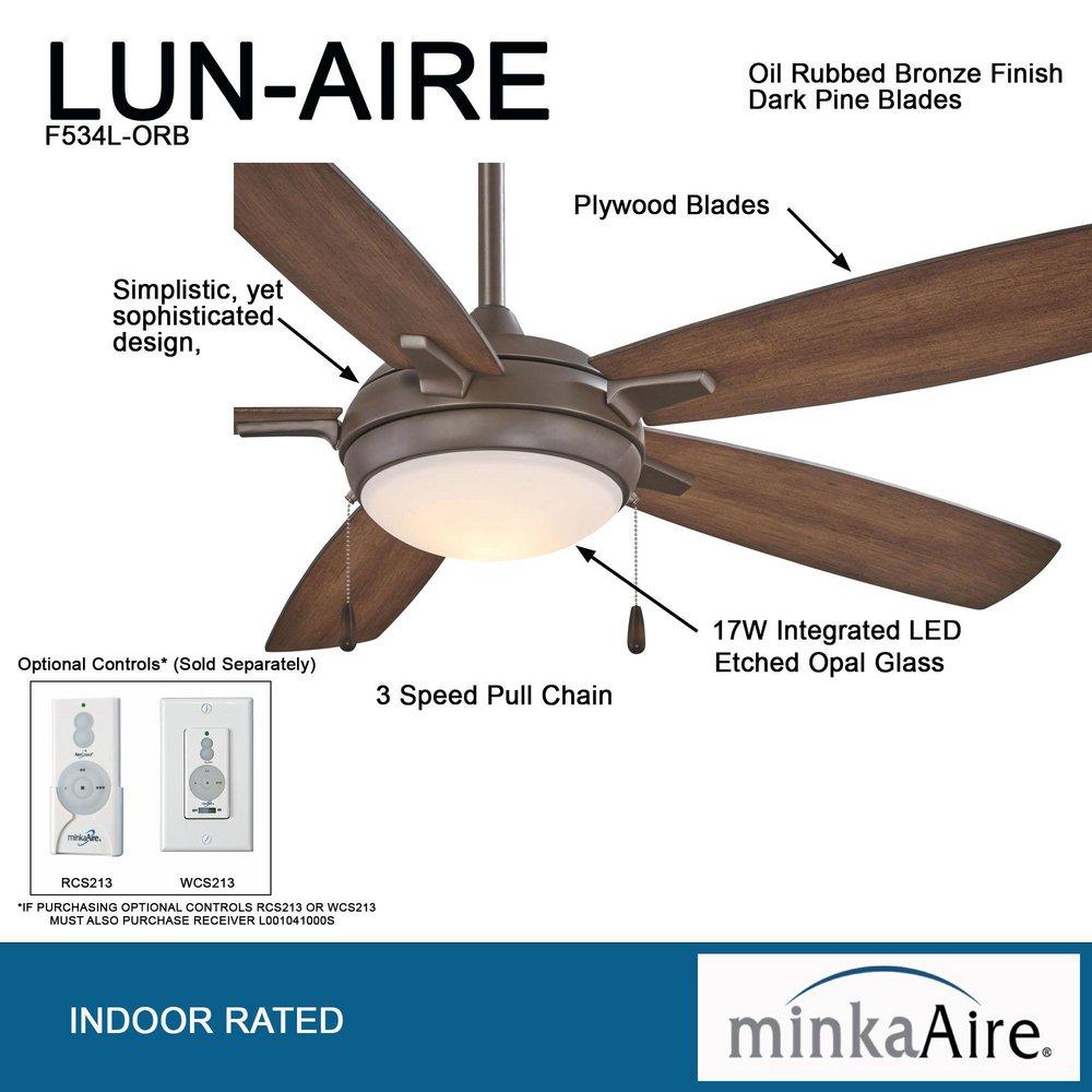 Minka Aire Oil Rubbed Bronze 24.26W 5-Blade Ceiling Fan with 54 in. Blade Span 