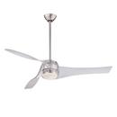 95W 3-Blade LED Ceiling Fan with 58 in. Blade Span in Translucent