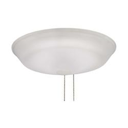 26W 1-Light LED Ceiling Fan Light Kit with Etched White Glass in White