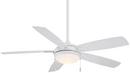 24.26W 5-Blade Ceiling Fan with 54 in. Blade Span in White