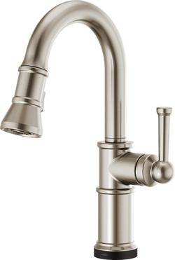 Single Handle Pull Down Bar Faucet in Brilliance&reg; Stainless