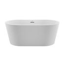 JACUZZI&reg; White/Chrome 59 x 31-1/2 in. Freestanding Bathtub with Center Drain 