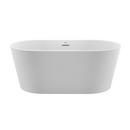 JACUZZI® White 59 x 31-1/2 in. Freestanding Bathtub with Center Drain 