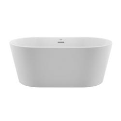 59 x 31-1/2 in. Freestanding Bathtub with Center Drain in White