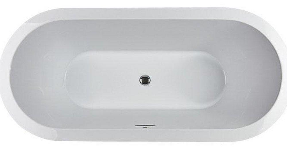 JACUZZI® White 59 x 31-1/2 in. Freestanding Bathtub with Center Drain 