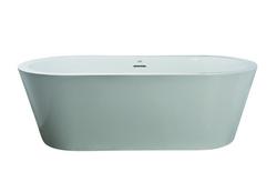 67 x 31-1/2 in. Freestanding Bathtub with Center Drain in White