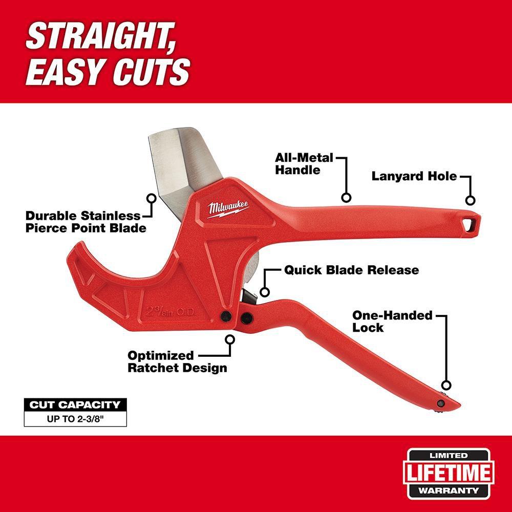 Milwaukee&reg; Red Ratcheting Pipe Cutter 