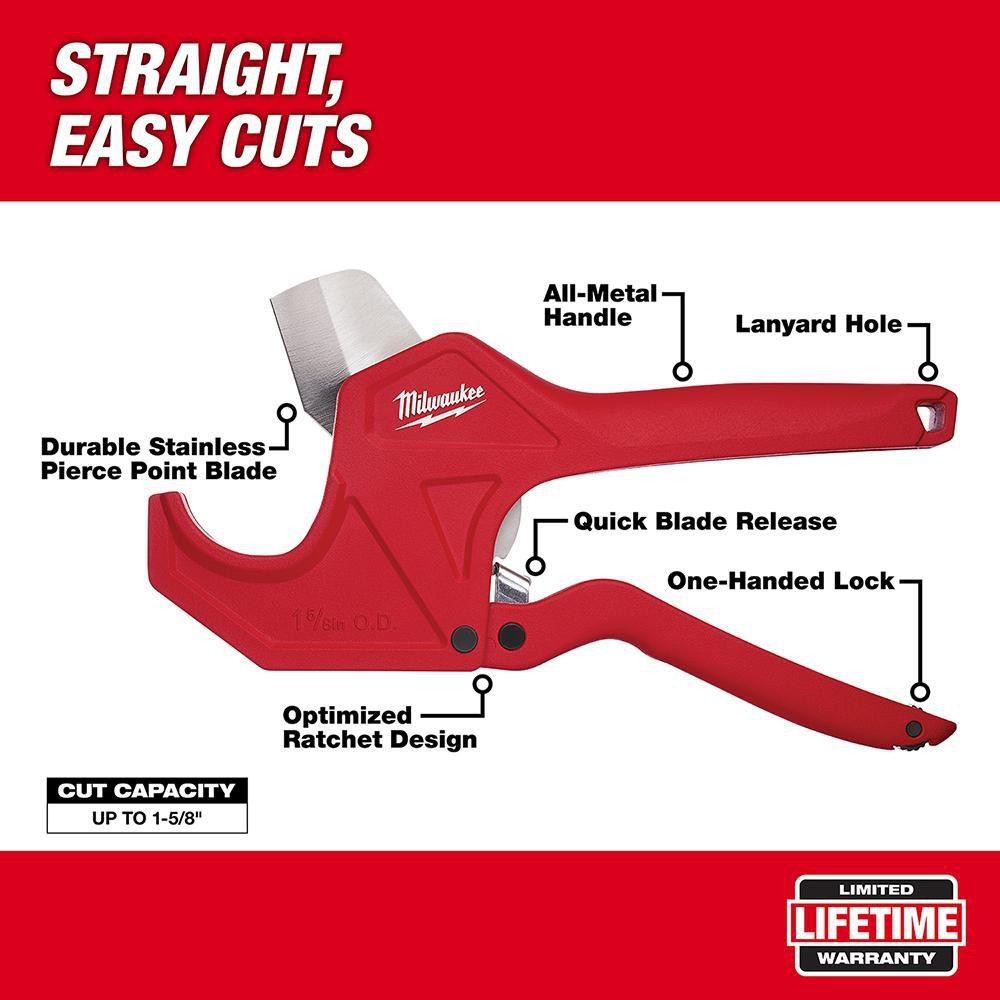 Milwaukee&reg; Red Ratcheting Pipe Cutter 