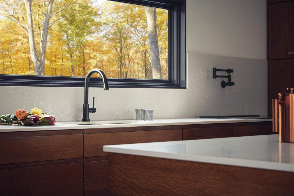 Brizo Matte Black Two Handle Lever Handle Pot Filler 