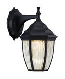 Black 6W Wall Mount Integrated LED Outdoor Wall Sconce with Clear Water Glass 