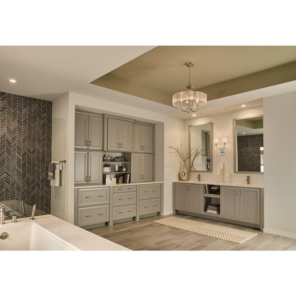 Progress Lighting Polished Nickel 22 in. 60W 4-Light Candelabra E-12 Incandescent Pendant 