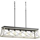Progress Lighting Graphite 100W 5-Light Linear Pendant 