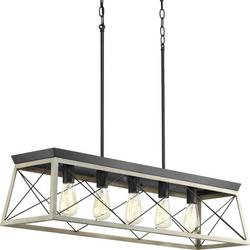 100W 5-Light Linear Pendant in Graphite