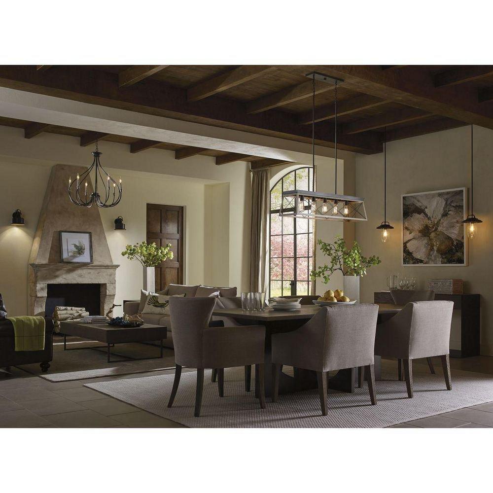 Progress Lighting Graphite 100W 5-Light Linear Pendant 
