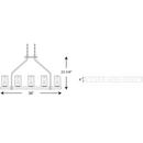 Progress Lighting Antique Bronze 100W 5-Light Medium E-26 Incandescent Chandelier 