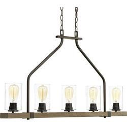 100W 5-Light Medium E-26 Incandescent Chandelier in Antique Bronze