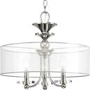Progress Lighting Polished Nickel 60W 3-Light Candelabra E-12 Incandescent Semi-Flush Mount Ceiling Fixture 