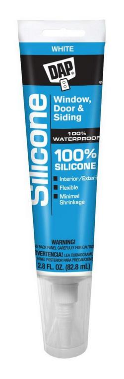 2.8 oz. Windows, Doors & Siding Silicone Rubber Caulk Sealant in White