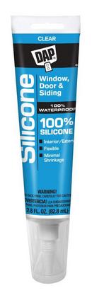 DAP Clear 2.8 oz. Silicone Rubber Sealant