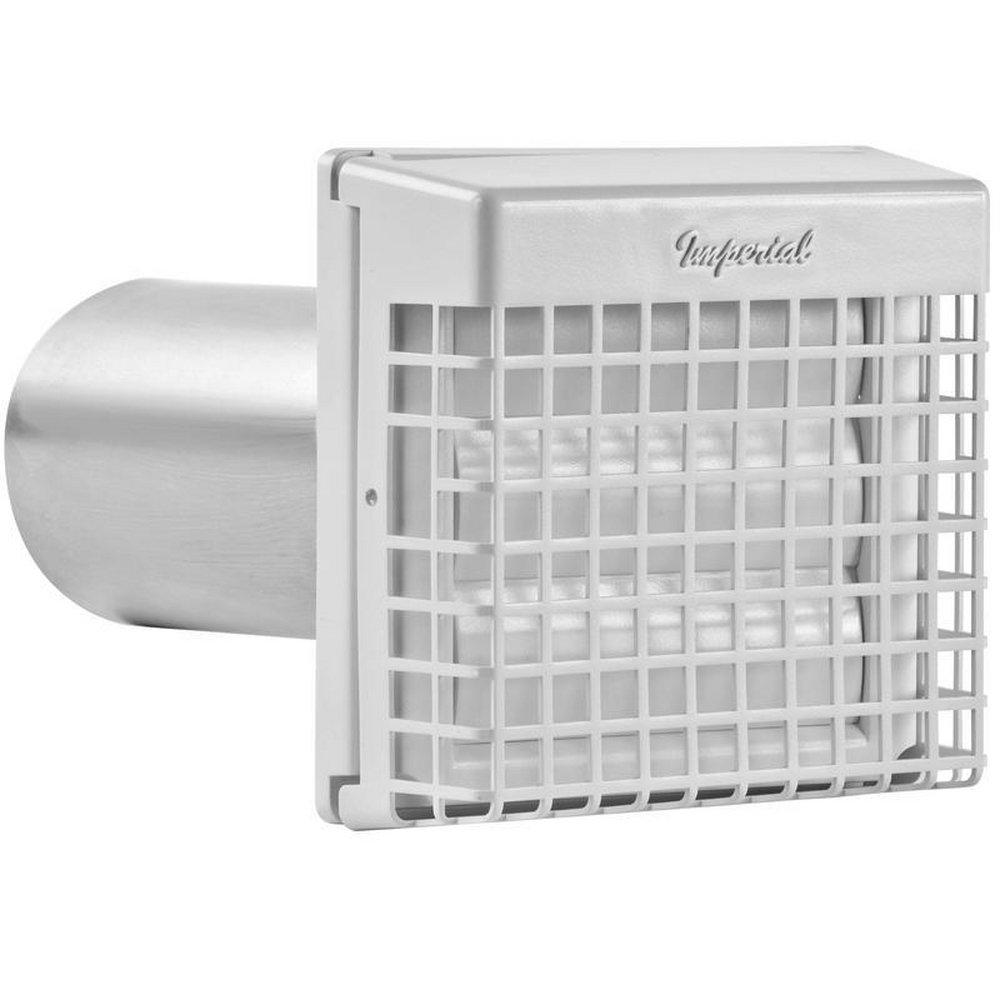 Imperial Manufacturing White 7-1/10 in. White Louvered Hood 