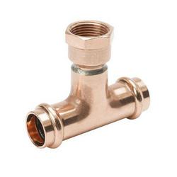1-1/4 x 1/2 in. Copper Press Female Tee