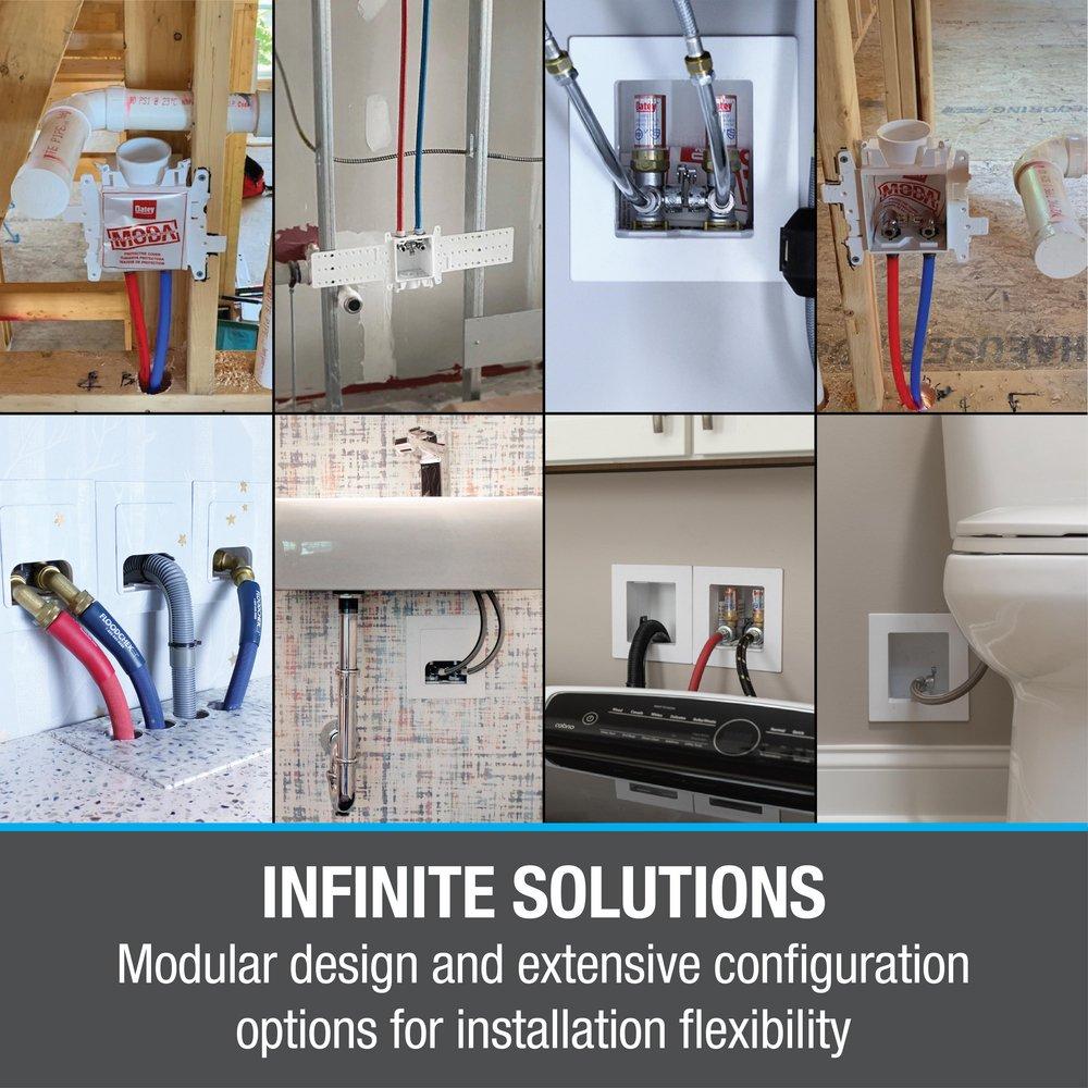 Oatey&reg; White Plain Drain 2-aux Supply Box 