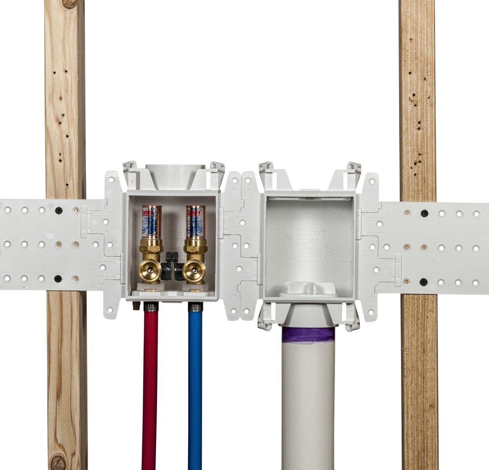 Oatey&reg; 4 in x 4-17/20 in x 3-19/50 in Washing Machine Supply Box 