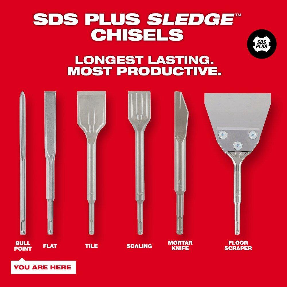 Milwaukee&reg; Silver 10 in. Bull Point Chisel 