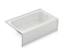 60 x 37 in. Fiberglass, Resin and Gelcoat Rectangle Alcove Bathtub with Left Drain in White